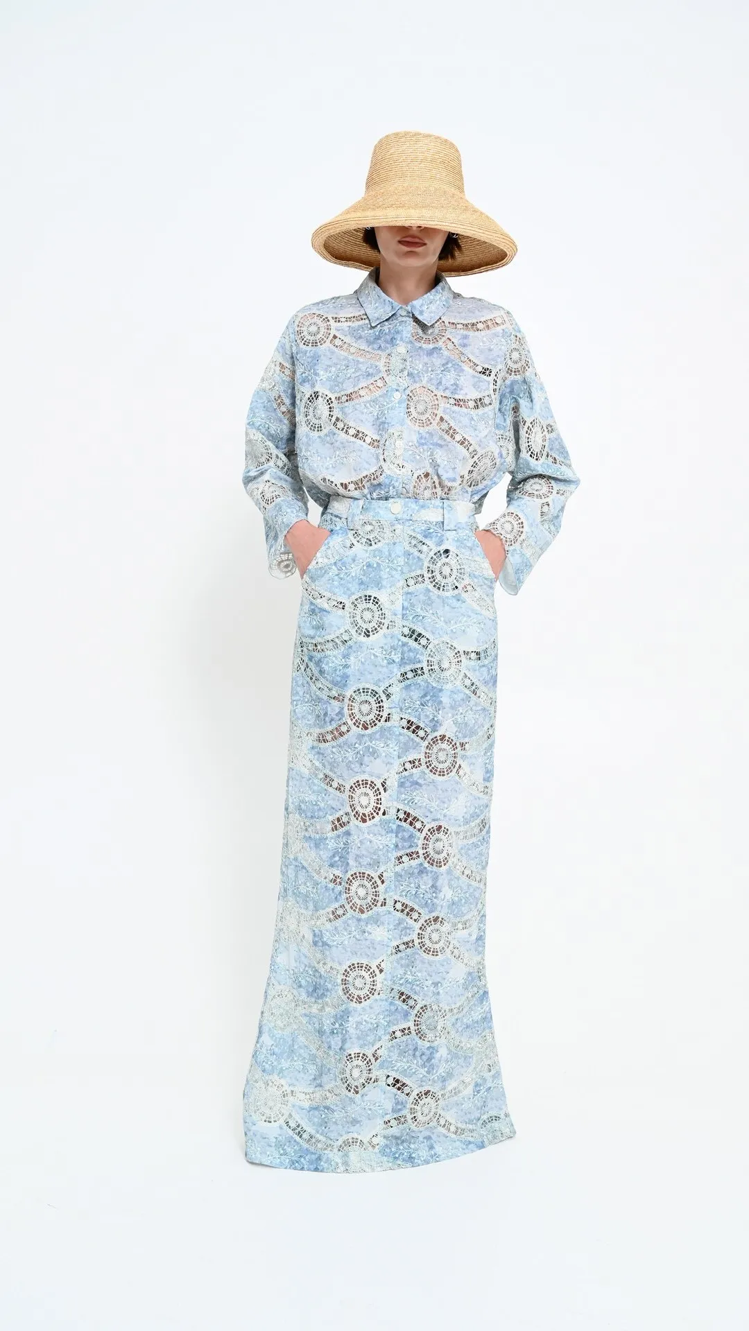 EMBROIDERED MAXI SKIRT